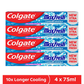 Colgate Max Fresh Cool Mint Gel Toothpaste - 4 X 75ml - Pinoyhyper
